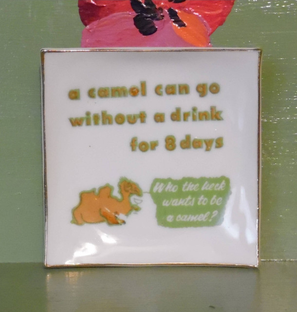 Vintage ashtray Novelty adult humor camel drink bar