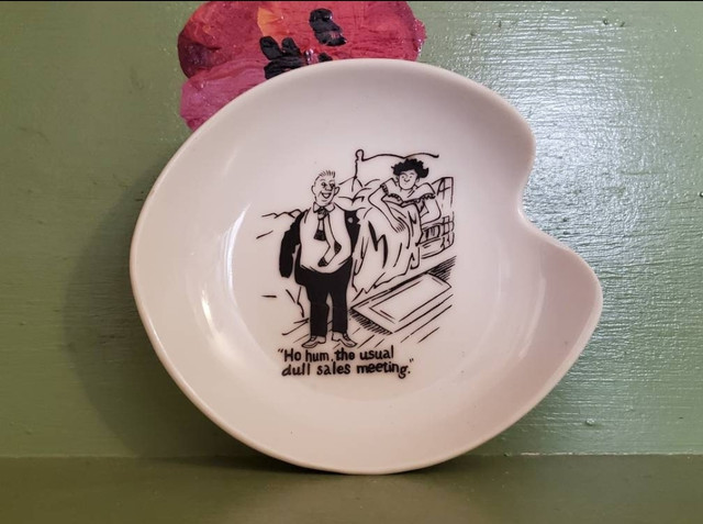 Vintage ashtray Novelty adult humor Cheating Husband Sales