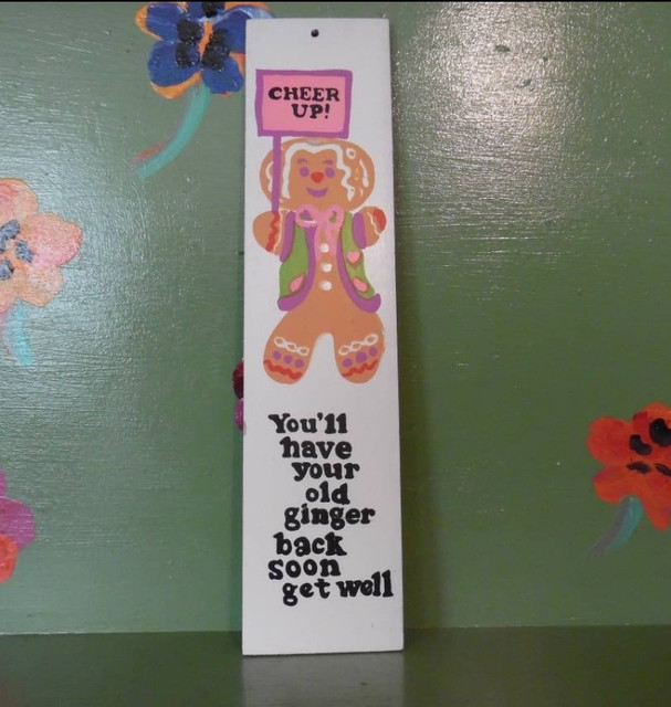 Vintage sign adult Novelty gingerbread man