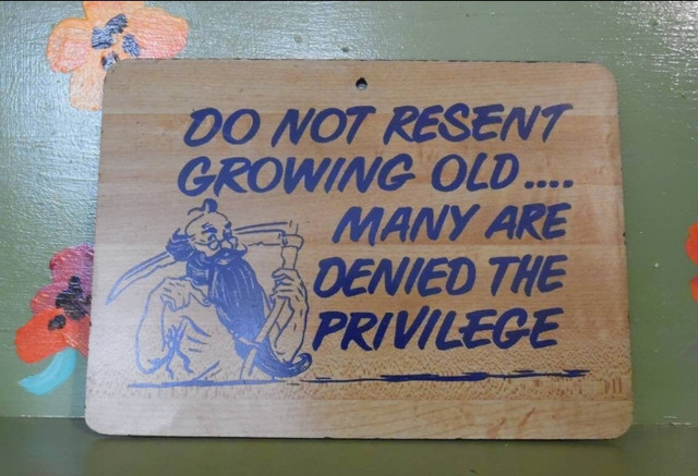 Vintage sign adult Novelty growing old father time