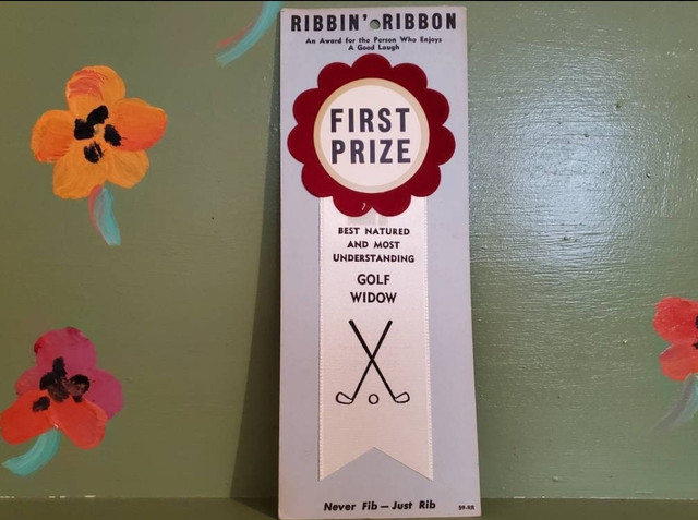 Vintage golf widow award certificate joke Vintage golf widow award certificate joke