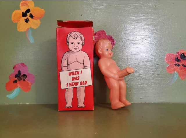 Vintage adult Novelty sex joke When I Was 1 Year Old Penis