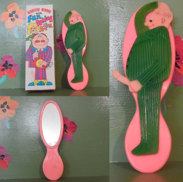 Vintage adult Novelty sex joke beautiful pop up penis mirror