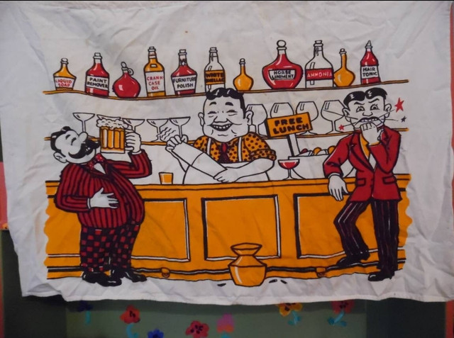 Vintage bartender apron bar beer Vintage bartender apron bar beer