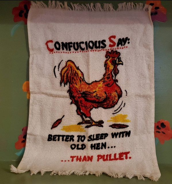 Vintage terrycloth towel masturbation  Old Hen Chicken