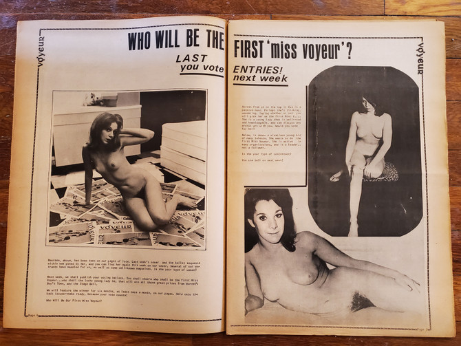 Vintage voyeur smut newspaper porn