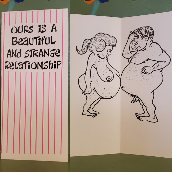 Vintage Funny Beautiful Strange Fat Volup sex greeting card