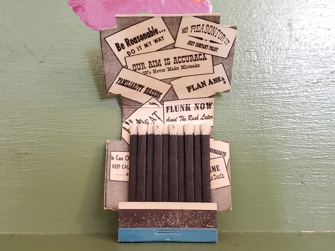 Vintage Protest Sign Business Pleasure matches