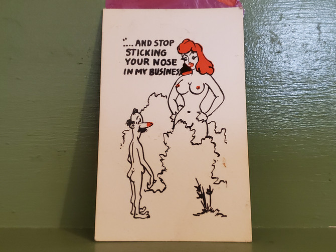 Vintage Nudist Nose business card