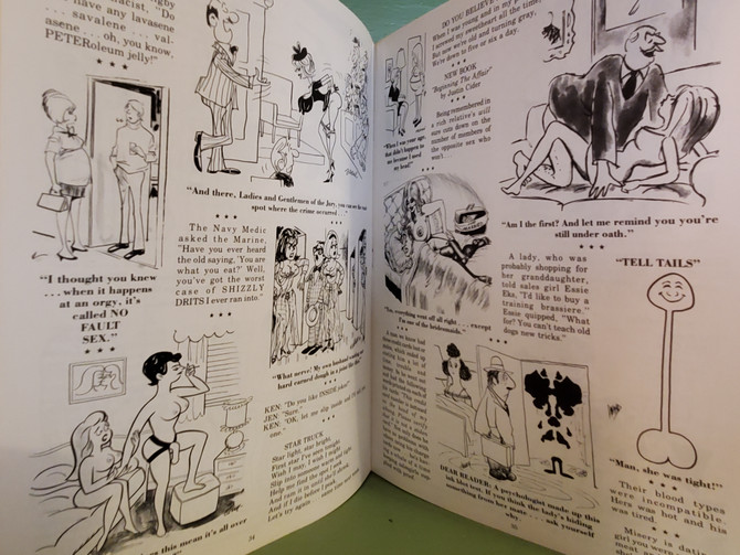 Adult Naughty Humor Sex to Sexty 69 Heads Tails Comic Book Magazine Gag Gift Joke Cartoon Mid Century Modern Retro Vintage Novelty
