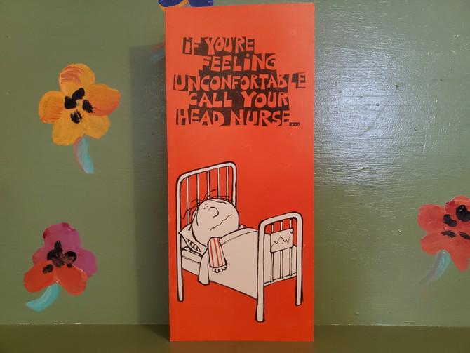Adult Naughty Humor Greeting Card Gag Gift Joke Sex Cartoon Novelty Get Well Head Nurse Penis Blowjob Mid Century Modern Retro Vintage