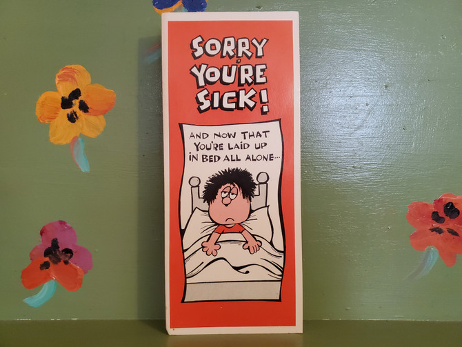 Adult Naughty Humor Greeting Card Gag Gift Joke Sex Cartoon Novelty Get Well Hard On Penis Mid Century Modern Retro Vintage