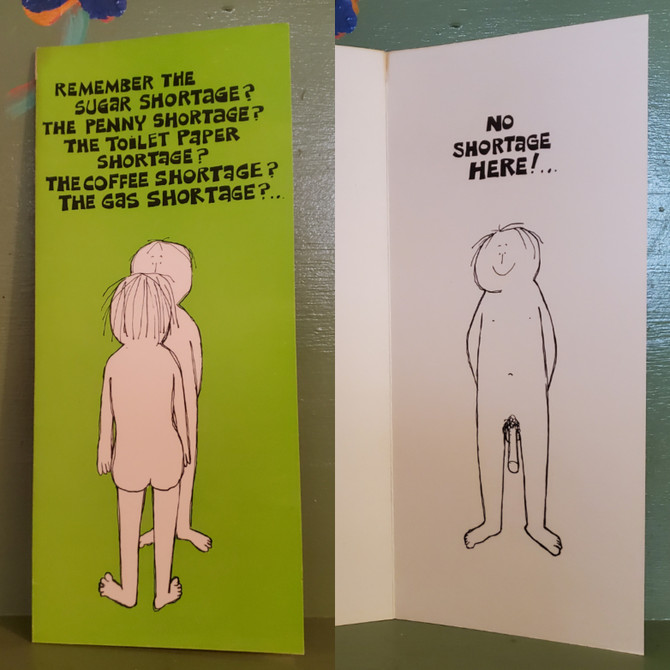 Remember toilet paper sugar penis shortage greeting card