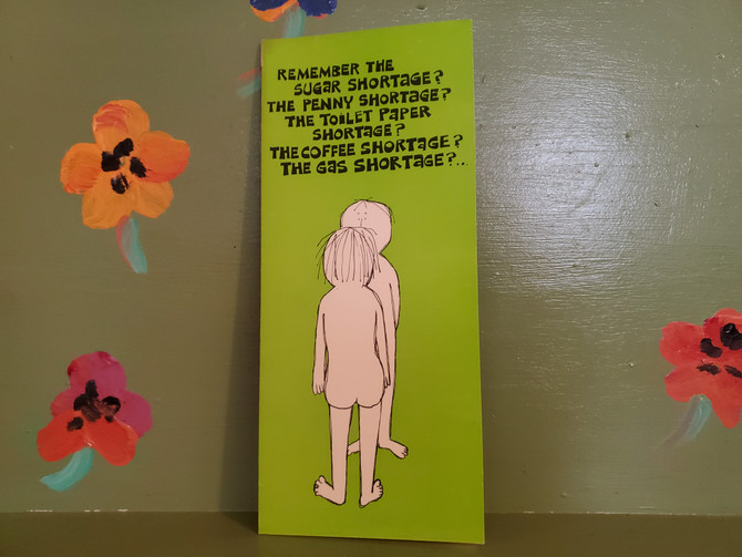 Adult Naughty Humor Greeting Card Gag Gift Joke Sex Cartoon Novelty Remember Shortage Big Penis Mid Century Modern Retro Vintage