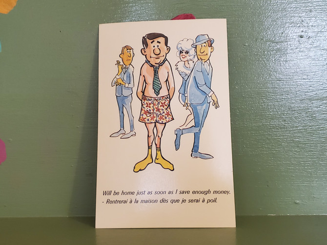 Be Home When I Have Money Underwear Broke Vacation postcard