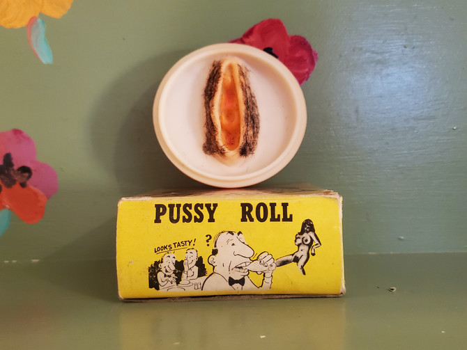 Adult Naughty Humor Gag Gift Joke Sex Cartoon Novelty Pussy Roll Mid Century Modern Retro Vintage