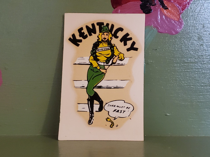 Vintage decal hot rod state pinup Kentucky