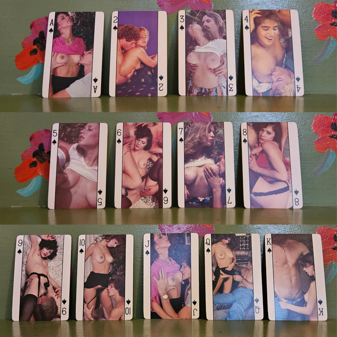 Adult Naughty Lover's Revue Porn Deck Playing Cards Gag Gift Joke Sex Novelty Nude Mid Century Modern Retro Vintage Adult Naughty Lover's Revue Porn Deck Playing Cards Gag Gift Joke Sex Novelty Nude Mid Century Modern Retro Vintage