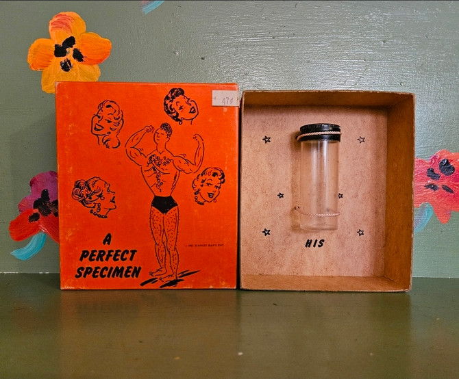 Vintage gag gift a perfect specimen semen sperm sample penis