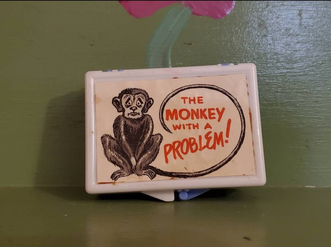 Adult Naughty Humor Gag Gift Joke Sex Cartoon Novelty Monkey Penis Problem Mid Century Modern Retro Vintage
