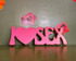 Vintage I love sex heart pink sign plaque