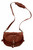 [Sample] Donatello, brown leather handbag with shoulder strap