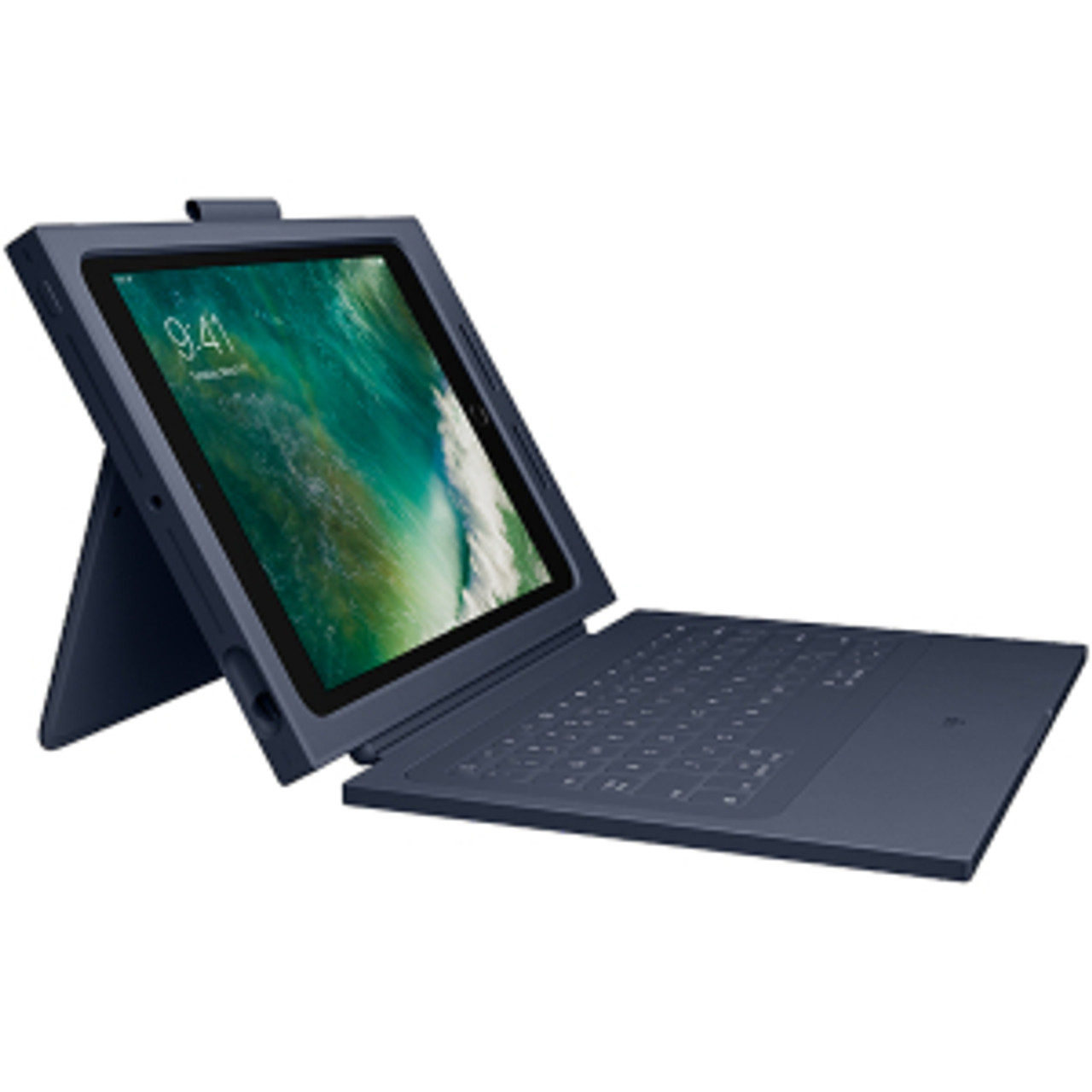 Logitech Rugged Protection Combo Keyboard and Folio Case for iPad 9.7 (5th  Gen) / (6th Gen) - Navy Blue - Good Condition