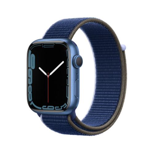 Fair Condition*: Apple Watch (Series 7, 45mm Cellular, Blue Stainless Steel)
