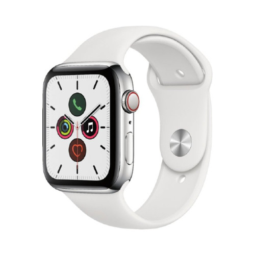 Fair Condition*: Apple Watch (Series 5, 44mm, White Stainless Steel)