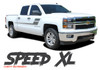 Chevy Silverado Graphics SPEED XL Hockey Side Door Body Vinyl Decal Stripe Kit for 2010 2011 2012 2013 2014 2015 2016 2017 2018