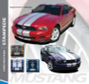 Ford Mustang STAMPEDE 10 Inch Racing Rally Stripes OEM Factory Style Hood Vinyl Graphic Decal Kit 2010 2011 2012 Models