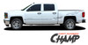 Chevy Silverado Decals CHAMP Checkered Flag Bed Side Vinyl Graphic Kit for 2009 2010 2011 2012 2013 2014 2015 2016 2017 2018