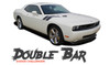 Dodge Challenger DOUBLE BAR Hood Fender Stripes Hash Slash Vinyl Graphic Decals Stripes 2010 2011 2012 2013 2014 2015 2016 2017 2018 2019 2020 2021 2022 2023