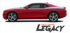 Chevy Camaro LEGACY Upper Body Accent Door Fender Side Vinyl Graphic Stripes Decal for 2010 2011 2012 2013 2014 2015 Models