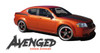 Dodge Avenger AVENGED Hood Quarter Body and Trunk Vinyl Graphics Decals Striping Kit for 2008 2009 2010 2011 2012 2013 2014