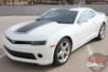 Chevy Camaro BEE 3 Wide Center Outline Vinyl Graphics Rally Stripes Kit for 2014 2015 All Coupe Models