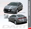 Dodge Dart EURO RALLY Bumper to Bumper Hood Racing Stripes Vinyl Graphic Decals for 2013 2014 2015 2016