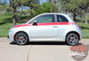 Fiat 500 SE5 CHECK Upper Body Door Accent Abarth Vinyl Graphics Stripes Decals Kit for 2007-2018 Models