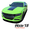 Dodge Charger HOOD '15 SE RT Hemi Daytona Mopar Blackout Center Hood Stripe Vinyl Graphics Decals 2015 2016 2017 2018 2019 2020 2021 2022 2023