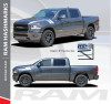 Dodge Ram HASH MARKS Hood Fender Stripes Double Bar Slash Decals Vinyl Graphics Kit 2019-2024 Models