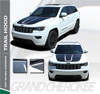 Jeep Grand Cherokee Hood Blackout TRAIL HOOD Vinyl Graphics Decal Stripe Kit 2011-2019