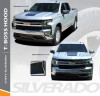 Chevy Silverado Hood Decals Trail Hood T-BOSS HOOD Stripe Vinyl Graphic Kit fits 2019 2020 2021 2022 2023 2024