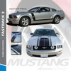 FASTBACK 2 : 2005-2009 Ford Mustang BOSS Style Hood Side Door Vinyl Graphics Racing Stripe Kit