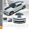 BEE 3 : 2014-2015 Chevy Camaro Wide Center Outline Hood Roof Trunk Vinyl Graphics Racing Stripes Decals Kit