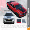 SUMMIT : 2015-2021 Chevy Colorado Hood Dual Racing Stripe Factory OEM Style Package Vinyl Graphic Decal Kit