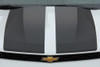 Hood view of Chevy Camaro Racing Stripes 3M CAM SPORT | 2016 2017 2018 Chevy Camaro Stripes and Decals