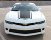 BEE 3 : 2014-2015 Chevy Camaro Wide Center Outline Hood Roof Trunk Vinyl Graphics Racing Stripes Decals Kit