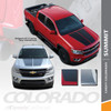 SUMMIT : 2015-2019 Chevy Colorado Hood Dual Racing Stripe Factory OEM Style Package Vinyl Graphic Decal Kit