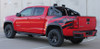 Side of red GMC Canyon Side Stripe Decals ANTERO 2015-2021