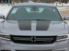 Hood view of RECHARGE COMBO 15 : Dodge Charger Hood Decals and Side Stripe Decals